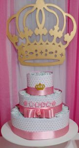 bolo de fraldas princesa