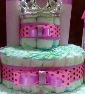 bolo de fraldas princesa