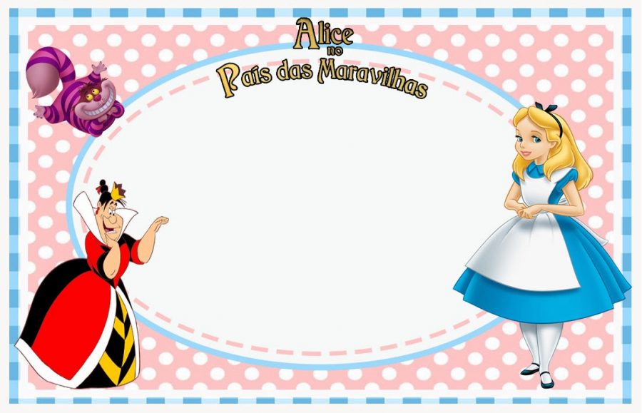 convite alice no país das maravilhas Imprimir