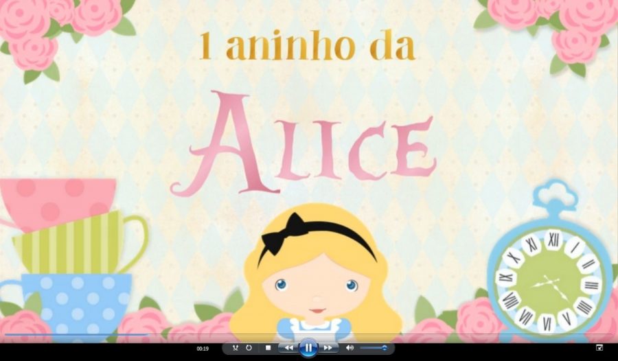 convite alice no país das maravilhas Virtual