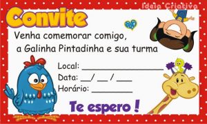 convite aniversário infantil Imprimir