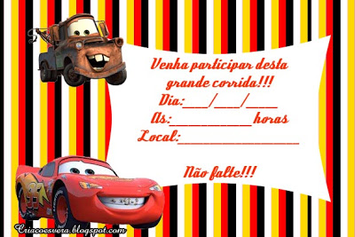 convite carros Editar