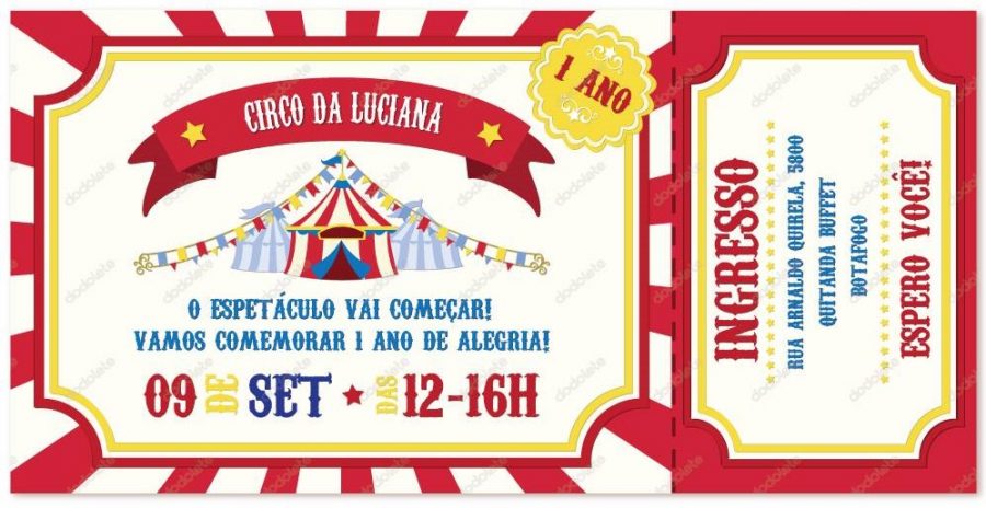 convite circo Ingresso