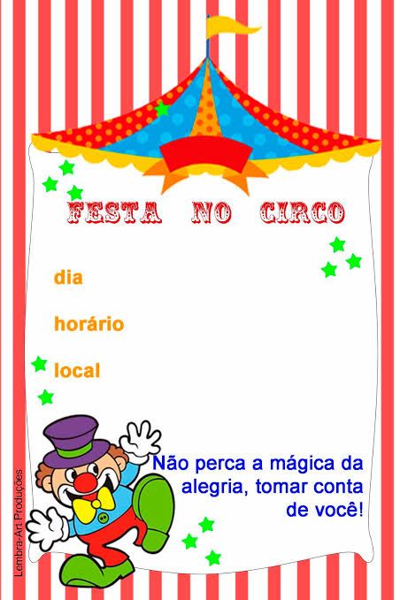 convite circo Editar