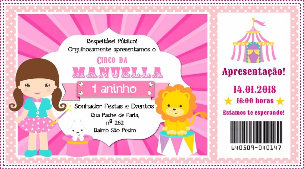 Convite Circo 60 Modelos Mágicos De Se Inspirar! Convite Circo 60 Modelos Mágicos De Se Inspirar!