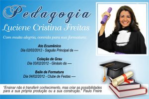 convite formatura Pedagogia