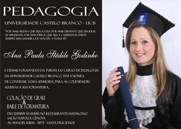 Convite Formatura: 100 Modelos Para Celebração!