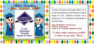 convite formatura Infantil