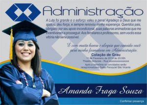 convite formatura Administração