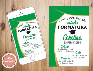 convite formatura Virtual