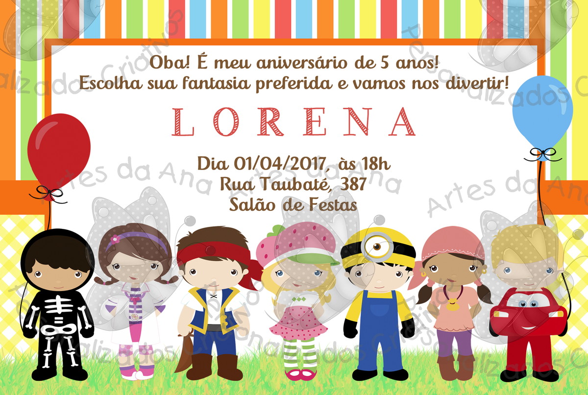 Convite Festa a Fantasia 60 Modelos Inspiradores!