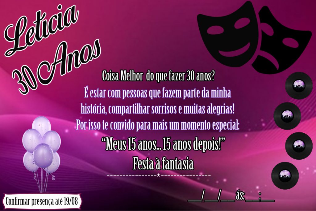 Convite Festa a Fantasia 60 Modelos Inspiradores!