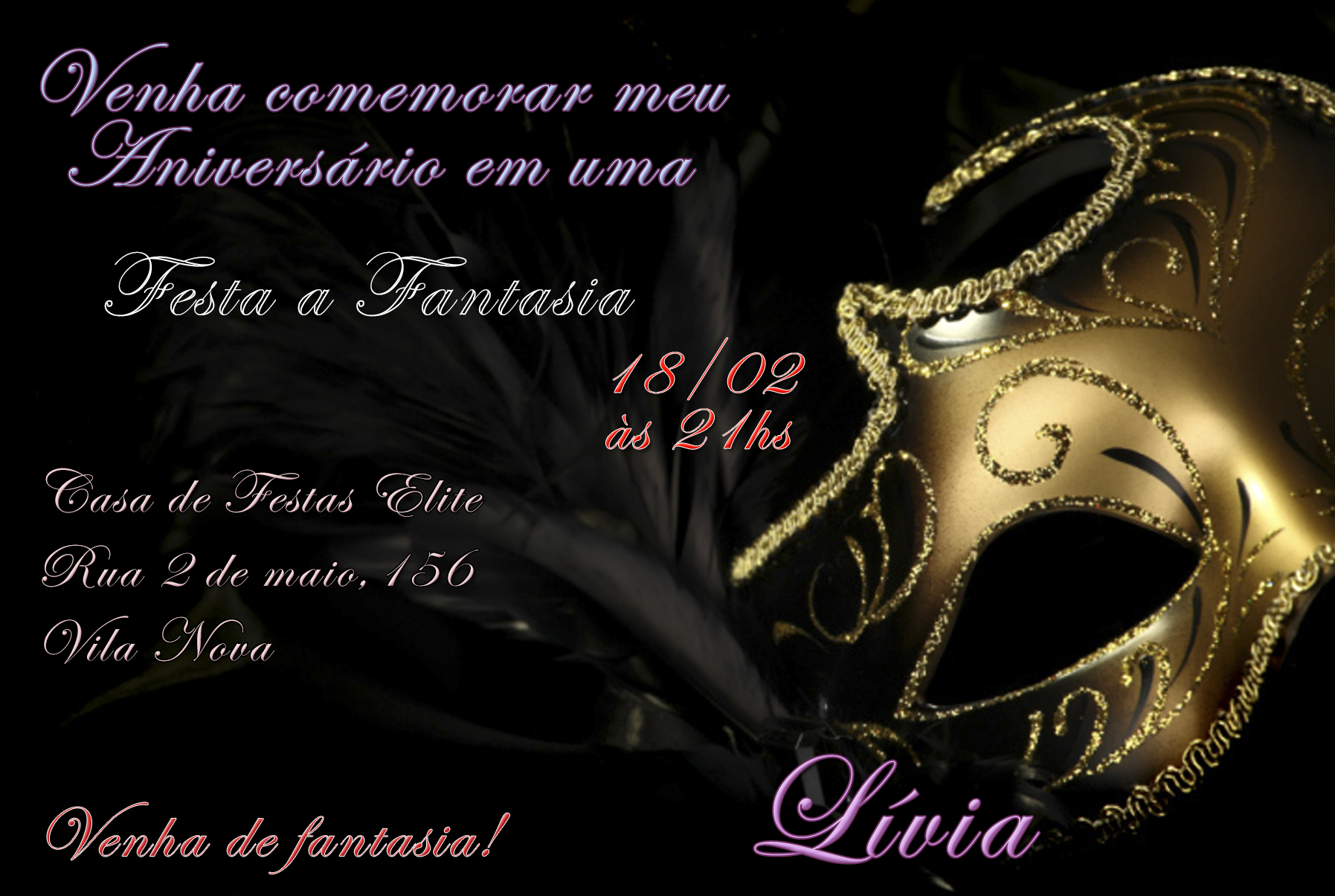 Convite Festa a Fantasia: 60 Modelos Inspiradores!