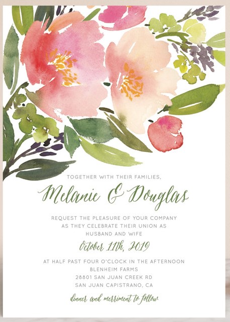 Convite floral Casamentoconvite floral Casamento