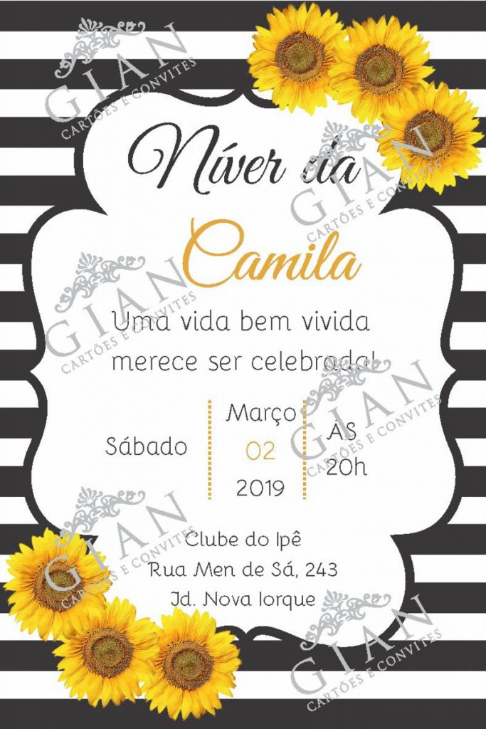 Convite Girassol 70 Modelos Lindos De Se Inspirar! Convite Girassol 70 Modelos Lindos De Se Inspirar!