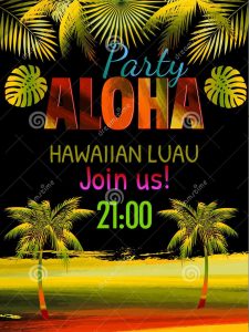 convite havaiano Masculino