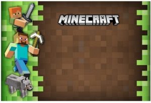 convite minecraft Para imprimir