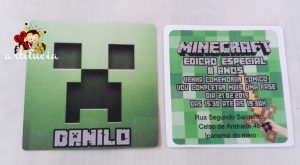 convite minecraft Masculino