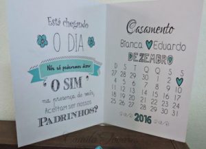 convite para padrinhos de casamento luxo