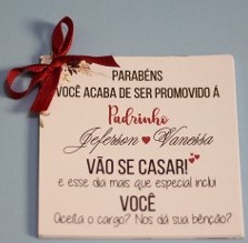 convite para padrinhos de casamento simples