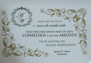 convite para padrinho de casamento civil