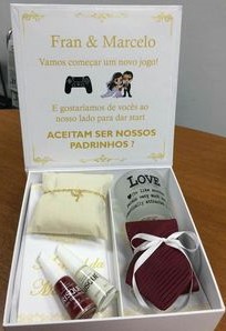 convite para padrinhos de casamento luxo