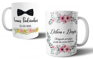 convite para padrinhos de casamento caneca