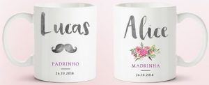 convite para padrinhos de casamento caneca