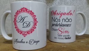 convite para padrinhos de casamento caneca