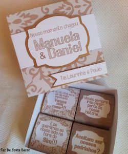 convite para padrinhos de casamento chocolate