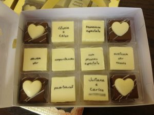convite para padrinhos de casamento chocolate
