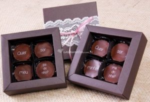 convite para padrinhos de casamento chocolate