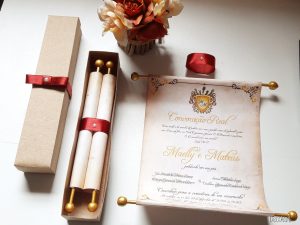 convite pergaminho Casamento