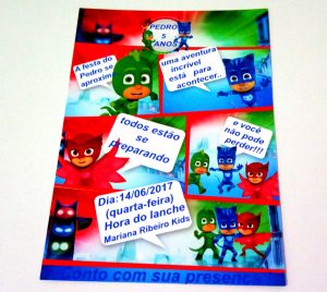 convite pjmasks Gibi