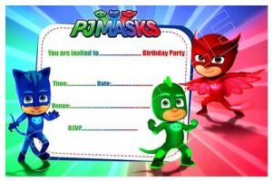 convite pjmasks Editável