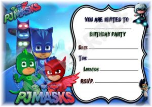 convite pjmasks Editável