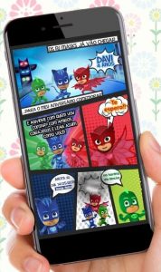 convite pjmasks Virtual