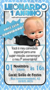 convite poderoso chefinho 1 Ano