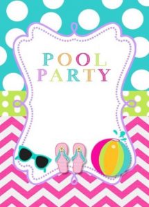 convite pool party Editar