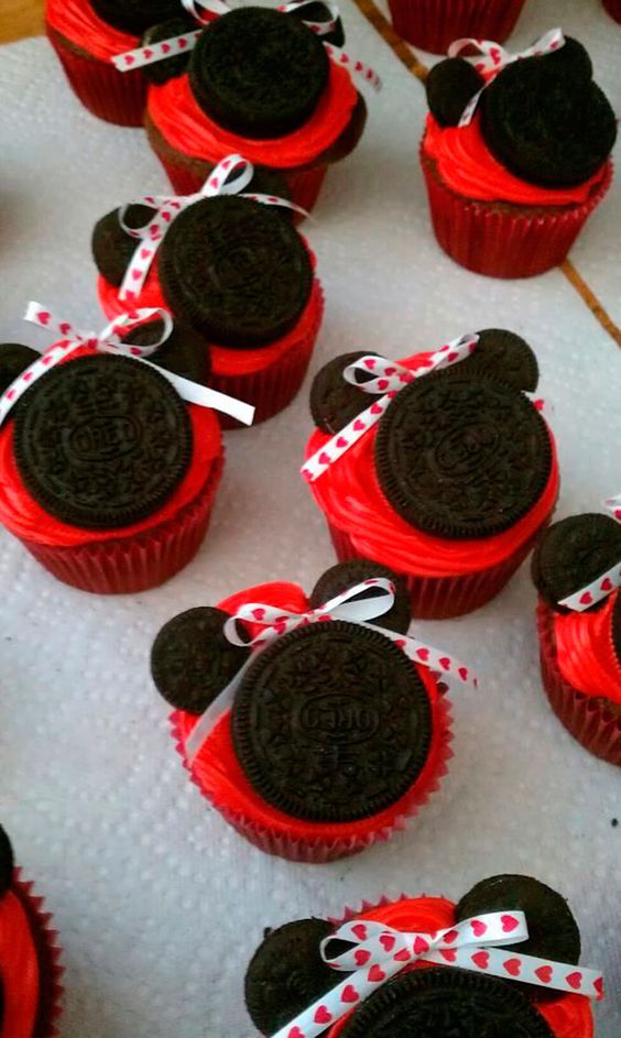 cupcake minnie Vermelha