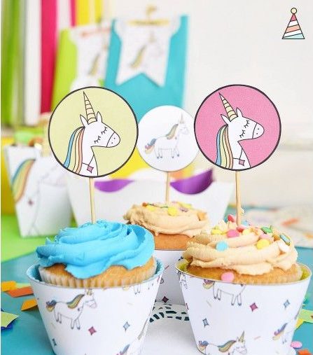 Cupcake Unicórnio Com Topper