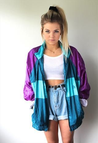 jaqueta colorida anos 80