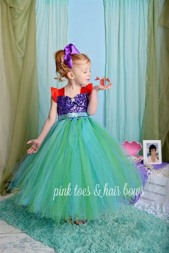 fantasia ariel Vestido