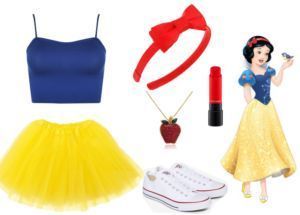 fantasia da branca de neve simples