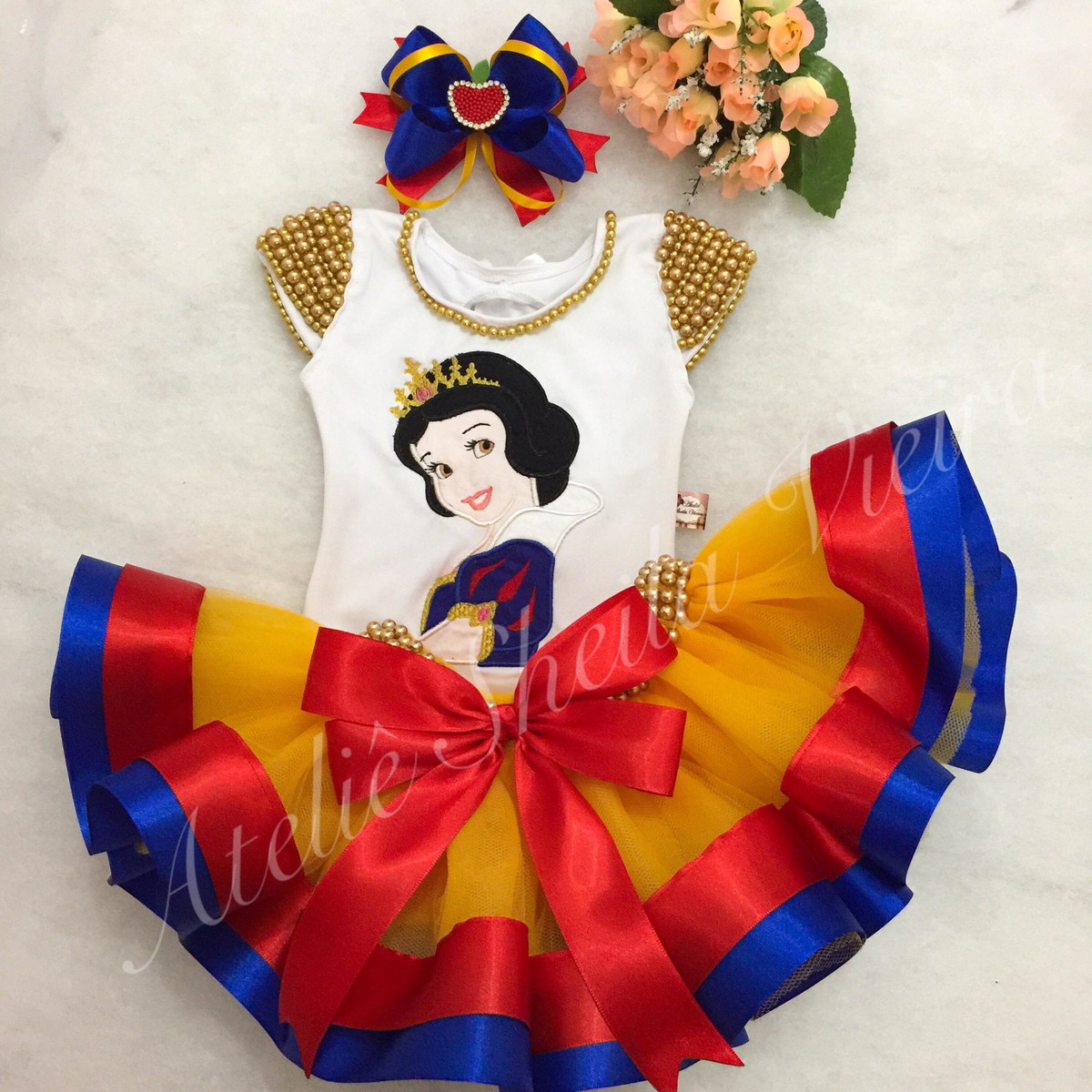 fantasia branca de neve Improvisada