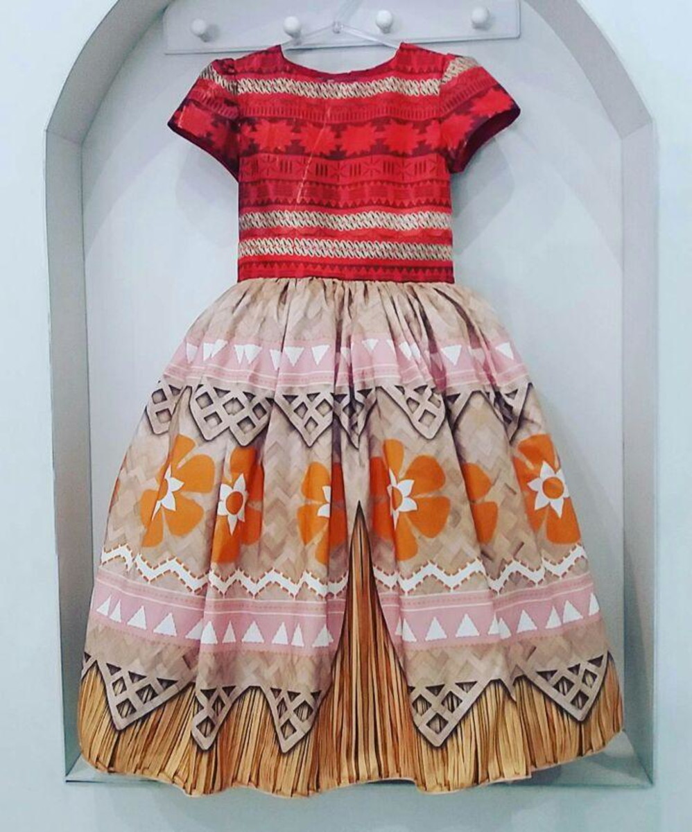 vestido da moana simples