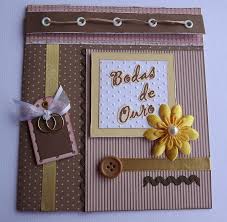 Lembrancinha bodas de ouro Scrapbook