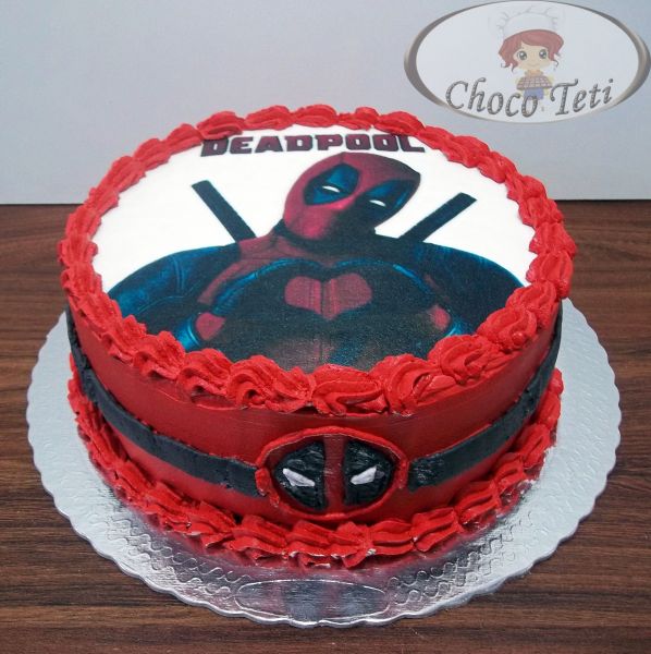 bolo deadpool Papel Arroz