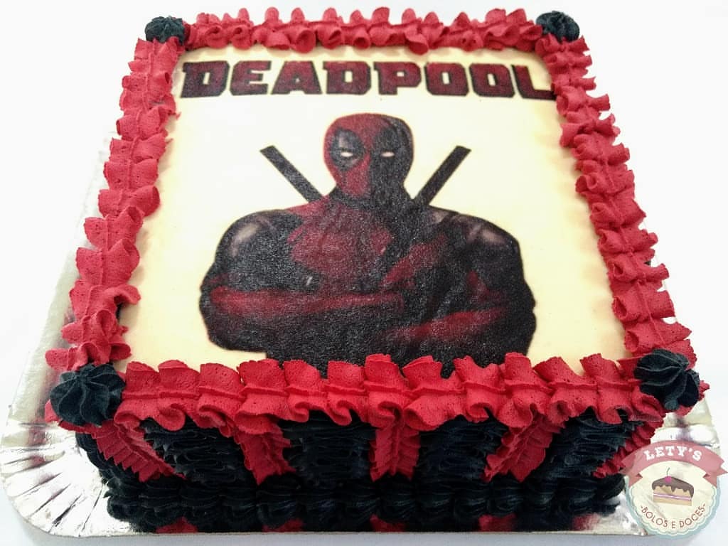 bolo deadpool Papel Arroz