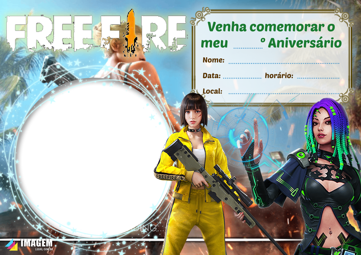 Convite Free Fire: 45 ideias para você que é fã do jogo